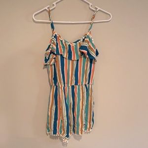 Stripped Romper, multicolored
